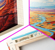 Carregar imagem no visualizador da galeria, Canyonlands National Park Travel Poster Print, Canvas Print Wall Art, Utah Travel Art, Midcentury Modern Travel Decor