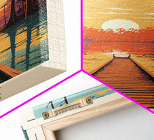 Cargar imagen en el visor de la galería, Congaree National Park Travel Poster Print, Canvas Print Wall Art, South Carolina Travel Art, Midcentury Modern Travel Decor