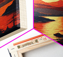 Load image into Gallery viewer, Glacier Bay National Park Travel Poster Art, Canvas Print Wall Art, Alaska Travel Art, Midcentury Modern Travel Decor, MCM Wall Art