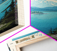 Load image into Gallery viewer, Glacier Bay National Park Alaska Travel Art, National Park Print, Minimalist Travel Art, Midcentury Modern Style Landscape Painting