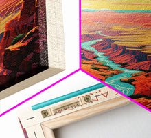 Load image into Gallery viewer, Grand Canyon National Park Travel Poster Art, Canvas Print Wall Art, Arizona Travel Art, Midcentury Modern Travel Decor, MCM Wall Art