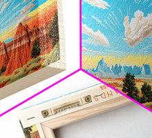 Carregar imagem no visualizador da galeria, Badlands National Park, Panoramic South Dakota Travel Art, National Park Print, Minimalist Travel Art, Midcentury Modern Style Landscape