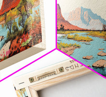 Load image into Gallery viewer, Big Bend National Park, Panoramic Texas Travel Art, National Park Print, Minimalist Travel Art, Midcentury Modern Style Landscape