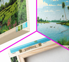 Load image into Gallery viewer, Biscayne National Park, Panoramic Florida Travel Art, National Park Print, Minimalist Travel Art, Midcentury Modern Style Landscape