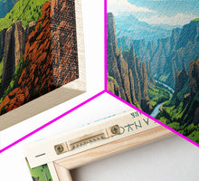 Load image into Gallery viewer, Black Canyon Of The Gunnison National Park, Panoramic Colorado Travel Art, National Park Print, Minimalist Travel Art, Midcentury Modern