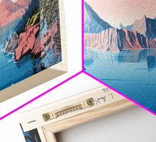 Load image into Gallery viewer, Crater Lake National Park, Panoramic Oregon Travel Art, National Park Print, Minimalist Travel Art, Midcentury Modern Style Landscape