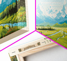 Load image into Gallery viewer, Denali National Park, Panoramic Alaska Travel Art, National Park Print, Minimalist Travel Art, Midcentury Modern Style Landscape