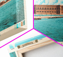 Load image into Gallery viewer, Dry Tortugas National Park, Panoramic Florida Travel Art, National Park Print, Minimalist Travel Art, Midcentury Modern Style Landscape