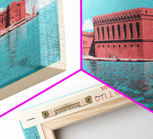 Load image into Gallery viewer, Dry Tortugas National Park, Panoramic Florida Travel Art, National Park Print, Minimalist Travel Art, Midcentury Modern Style Landscape