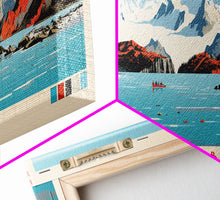 Carregar imagem no visualizador da galeria, Glacier Bay National Park, Panoramic Alaska Travel Art, National Park Print, Minimalist Travel Art, Midcentury Modern Style Landscape