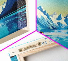 Carregar imagem no visualizador da galeria, Glacier Bay National Park, Panoramic Alaska Travel Art, National Park Print, Minimalist Travel Art, Midcentury Modern Style Landscape