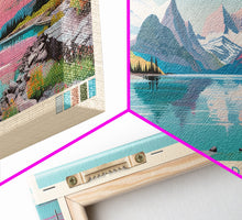 Carregar imagem no visualizador da galeria, Glacier National Park, Panoramic Montana Travel Art, National Park Print, Minimalist Travel Art, Midcentury Modern Style Landscape