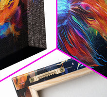 Load image into Gallery viewer, Betta Fish Painting Wall Art, Framed Canvas Print, Siamese Fighting Fish, Aquarium Wall Art, Colorful Pet Fish painting