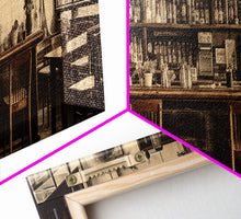 Load image into Gallery viewer, Bar Art, Old Timey Western Bar, Sepia Photography Art, Kitchen Art, Kitchen Wall Art, Home Bar Decor, Bar Cart Art