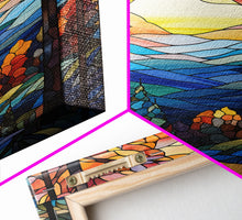 Carregar imagem no visualizador da galeria, Forest Wall Art, Vibrant Art, Abstract Nature Print, Canvas Print, Wall Hanging, Portrait Art, Home Decor Prints, Family Home Decor