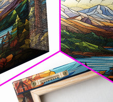 Carregar imagem no visualizador da galeria, Abstract Nature Print, Forest Wall Art, Canvas Print, Wall Hanging, Portrait Art, Nature Wall Art, Bedroom Prints, Landscape Art Print