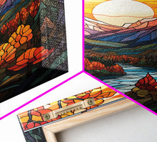 Carregar imagem no visualizador da galeria, Fall Wall Art, Abstract Nature Print, Forest Wall Art, Canvas Print, Wall Hanging, Portrait Art, Dining Room Decor, Moving Gift, Room Decor
