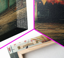 Carregar imagem no visualizador da galeria, Carnival Art, Circus Tent, Minimalist Art, Canvas Print, Wall Hanging, Portrait Art, Creepy Wall Decor, Spooky Art Print, Modern Prints