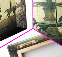 Load image into Gallery viewer, Carnival Art, Circus Print, Carousel Art Print, Canvas Print, Wall Hanging, Portrait Art, Spooky Room Decor, Entryway Prints, Home Wall Art