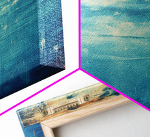 Load image into Gallery viewer, Denim Canvas Print Wall Art, Tie Dye Denim Texture Print On Canvas, Unique Wall Art, Boho Style Art, Minimalist Wall art