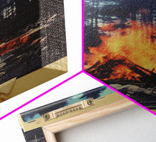 Carregar imagem no visualizador da galeria, Camp, Outdoors Art, Campfire, Nature Wall Art, Canvas Print, Wall Hanging, Portrait Art, Friendship Gift, Modern Office Art, Bookshelf Decor