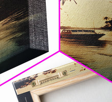 Load image into Gallery viewer, Boat Art, River Wall Art, Adventure, Canvas Print, Wall Hanging, Portrait Art, Nature Wall Art, Gift For Boss, Office Wall Art, Room Decor