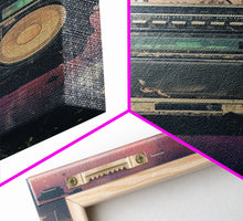 Load image into Gallery viewer, Boombox, Music Wall Art, Retro Wall Art, Canvas Print, Wall Hanging, Portrait Art, Apartment Wall Decor, Gaming Wall Decor, Above Bed Art