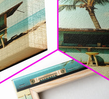 Load image into Gallery viewer, Beach Wall Art, Palm Tree Wall Art, Tropical Art, Canvas Print, Wall Hanging, Portrait Art, Anniversary Gift, Above Bed Art, Bedroom Prints