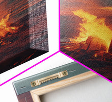 Load image into Gallery viewer, Beach Campfire Under The Stars, Photography Print, Framed Canvas Print, Beach House Decor, Coastal Decor, Beach Print, Beach Art