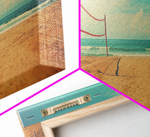 Load image into Gallery viewer, Beach Volleyball Net, Framed Canvas Print, Liminal Art, Framed Wall Decor, Beach Photography, Surf Art, Surf Print, Nautical Decor