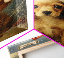 Load image into Gallery viewer, Cocker Spaniel Puppy In A Santa Hat, Framed Canvas Print, Christmas Decor, Holiday Decor, Seasonal Wall Decor, Farmhouse Christmas