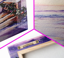 Load image into Gallery viewer, Beach Christmas Decor, Framed Canvas Print, Christmas At The Beach, Nautical / Tropical Holiday Wall Art