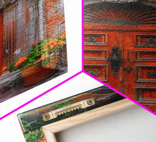 Cargar imagen en el visor de la galería, Change23. Mexican Wall Art, Framed Canvas Print, Old Town Mexico Architecture Wall Art, Framed Art