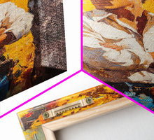 Load image into Gallery viewer, Cowboy with Autumn Foliage Canvas Print, Vibrant Fall Decor, Perfect Fall Wall Art, Seasonal Home Decor, Western Art, Framed Canvas Print