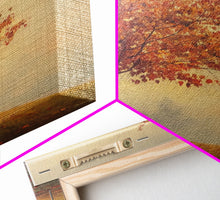 Carregar imagem no visualizador da galeria, Framed Canvas Print of a Fall Landscape with Vibrant Autumn Tree and Leaves, Seasonal Wall Art, Best Gift Idea, Modern Farmhouse Decor