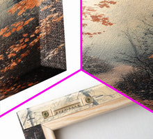 Carregar imagem no visualizador da galeria, Framed Canvas Print of a Snowy Mountain and Winter Landscape, Winter Wonderland Wall Art, Moody Landscape, Best Gift Idea, Winter Decor