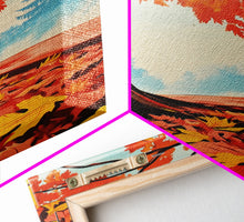 Carregar imagem no visualizador da galeria, Framed Canvas Print of Vibrant Autumn Tree and Leaves, Seasonal Wall Art, Fall Decor, Gift Idea, Modern Farmhouse, Autumn Landscape Art