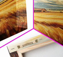 Load image into Gallery viewer, Cowboys Riding into the Sunset Framed Canvas Print, Dramatic Landscape with Riders Open Sky, Perfect Western Wall Art Fall Rustic Home Decor