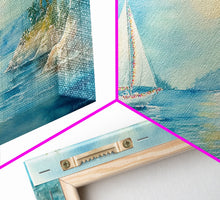 Carregar imagem no visualizador da galeria, Festive Boat Lighthouse Framed Canvas Print Christmas Nautical Holiday Art Beach Christmas Decor Best Gift Christmas Art Prints 2024