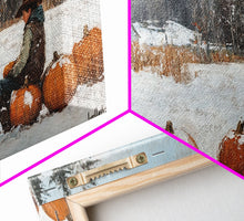 Load image into Gallery viewer, Cowboy Sipping Coffee Autumn Decor Framed Canvas Print Perfect Above Sofa Wall Art Western Home Decor Moody Fall Artwork Rustic