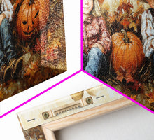 Carregar imagem no visualizador da galeria, Framed Canvas Print Cowboy On Horse Overlooking Fall Mountain Peaks Western Horse Rider Autumn Scenic Wall Art Fall Colors