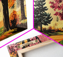 Carregar imagem no visualizador da galeria, Autumn Landscape Framed Canvas Print, Cozy Country Farmhouse Pathway Art, Fall Home Decor, Modern Farmhouse Seasonal Wall Art Gift Idea