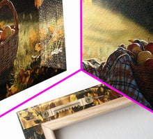 Load image into Gallery viewer, Basket of Apples Framed Canvas Print, Cozy Fall Farmhouse Wall Art, Country Autumn Decor, Best Gift for Her, Seasonal Harvest Scene Art