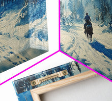 Load image into Gallery viewer, Cowboy And Cattle In Autumn Framed Canvas Print Tall Art Fall Country Landscape Western Home Decor Rustic Farmhouse Wall Art Autumn Gift