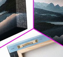 Carregar imagem no visualizador da galeria, Calm Reflection Of A Lake and Mountains, ready to hang canvas print wall art, Lakehouse Cabin Wall Decor