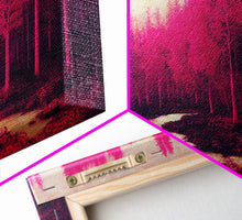 Carregar imagem no visualizador da galeria, Fuchsia Forest, Surreal Abstract Trippy Psychedelic Art, Ready To Hang Canvas Print, Framed Wall Art