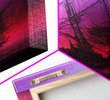 Load image into Gallery viewer, Outrun Style Ghost Ship, Abandoned Pirate Ship, ready to hang canvas print, framed art, cool unique wall decor