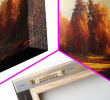 Carregar imagem no visualizador da galeria, A Forest In Autumn, Fall Decor, Extra Large Wall Art, Framed Panoramic Canvas Print, Framed Wall Decor