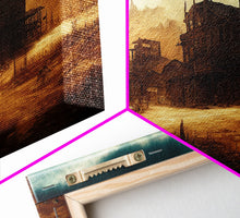 Carregar imagem no visualizador da galeria, Abandoned Wild West Mining Town, Extra Large Wall Art, Framed Panoramic Canvas Print, Framed Wall Art