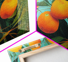 Carregar imagem no visualizador da galeria, Florida Orange Trees, Abstract Art, Extra Large Wall Art, Framed Panoramic Canvas Print, Framed Wall Decor